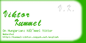 viktor kummel business card